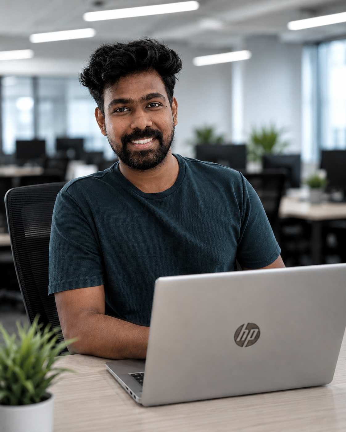 Clinton Jose working on a digital marketing strategy